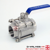 Из нержавеющей стали 3pc привинченные шариковые клапаны