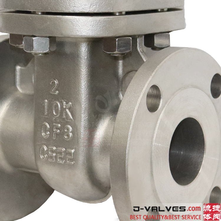 Материал из нержавеющей стали A351 CF8 JIS10K Flanged Gate Valve 