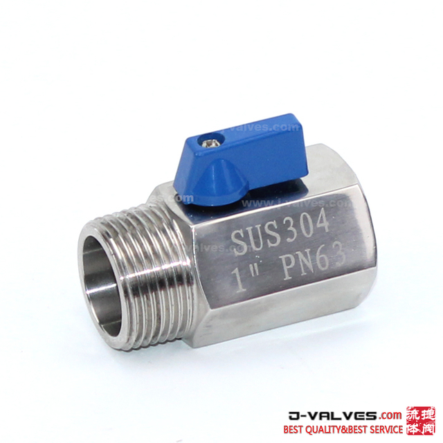 1pc Уменьшить склоны мини -нержавеющая сталь NPT BSP BSPT Женский x мужской нить шариковой клапан 