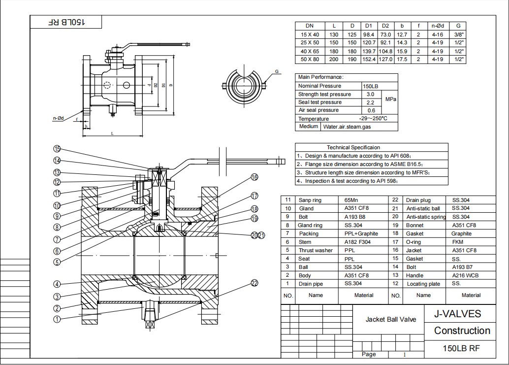 Фланцеволотый бальный клапан с фланцом